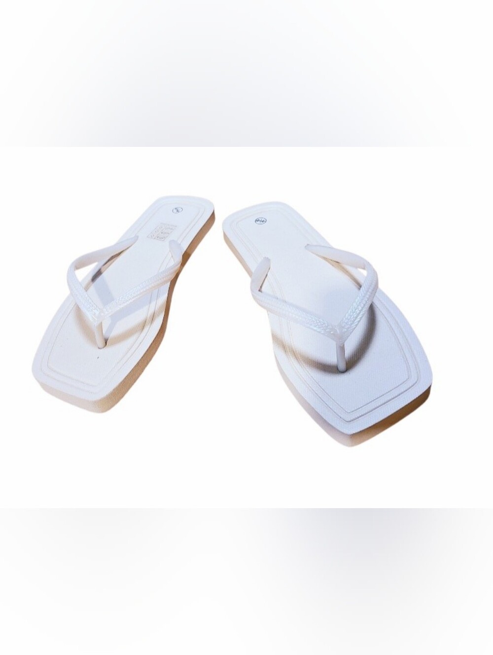 Square TOE Slip On Thong Flip Flop Sandals